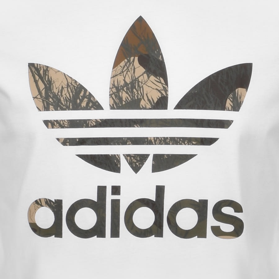 Alternative Image for Productadidas Originals Camouflage Trefoil T Shirt White3